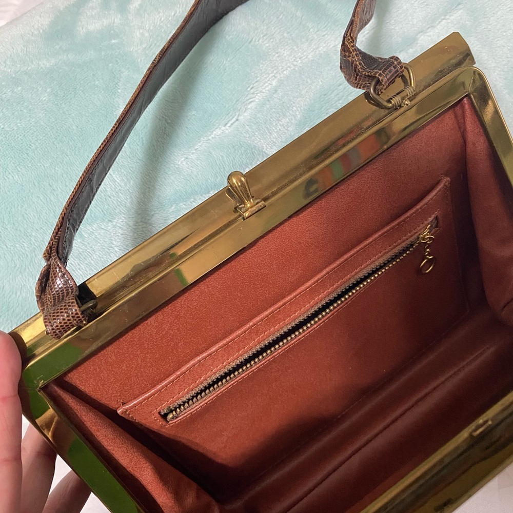 Vintage Brown Leather Handbag - Picture 9 of 9
